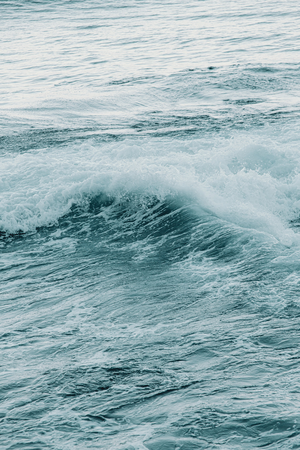Ocean waves and white foam